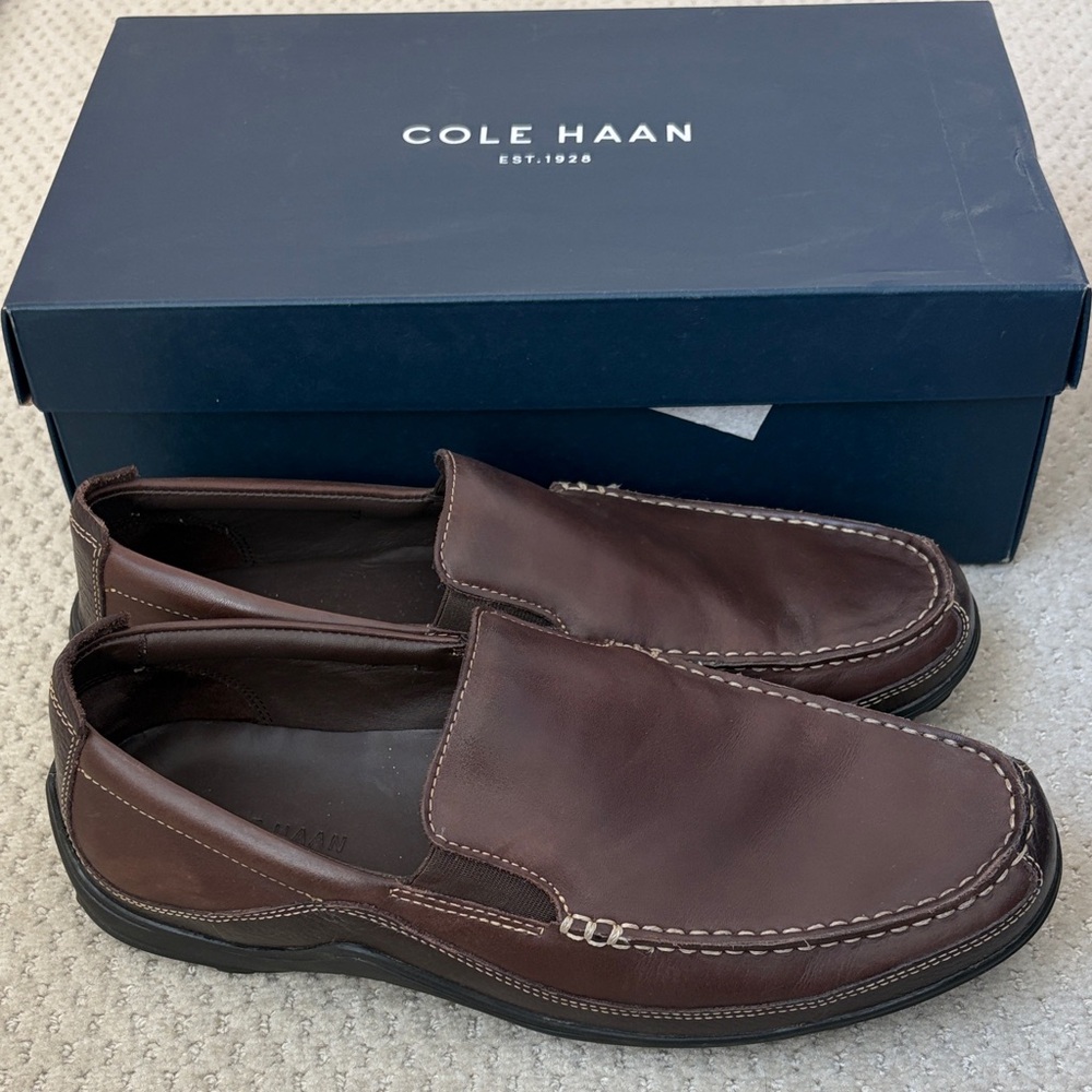 Cole Haan Men's Dark Brown Slip-On Loafers